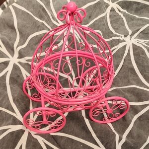 Pink Cinderella Hinged Opening Carriage Decor